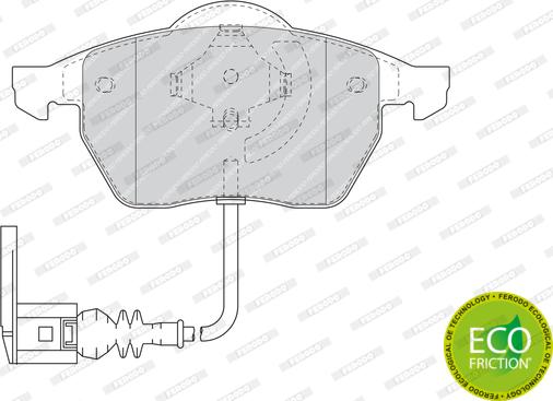 Ferodo FDB1463 - Тормозные колодки, дисковые, комплект parts5.com