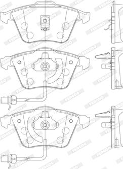 Ferodo FDB1407 - Тормозные колодки, дисковые, комплект parts5.com