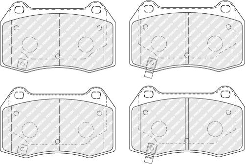 Ferodo FDB1561 - Тормозные колодки, дисковые, комплект parts5.com