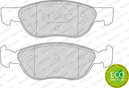 Ferodo FDB1651 - Тормозные колодки, дисковые, комплект parts5.com