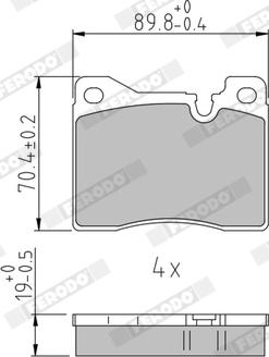 Ferodo FDB163 - Тормозные колодки, дисковые, комплект parts5.com