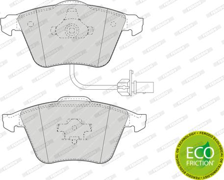 Ferodo FDB1629 - Тормозные колодки, дисковые, комплект parts5.com