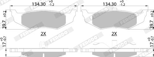 Ferodo FDB1099 - Тормозные колодки, дисковые, комплект parts5.com