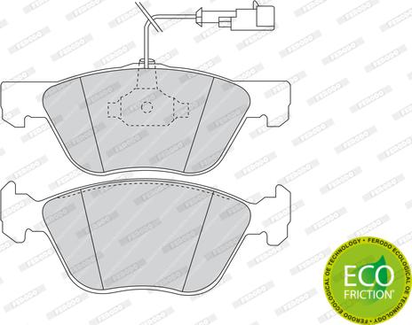 Ferodo FDB1052 - Тормозные колодки, дисковые, комплект parts5.com