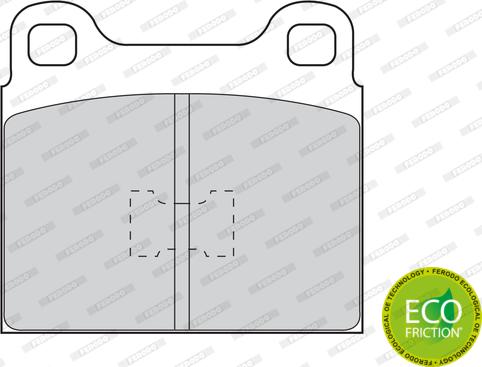 Ferodo FDB105 - Тормозные колодки, дисковые, комплект parts5.com