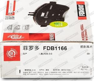 Ferodo FDB1166 - Тормозные колодки, дисковые, комплект parts5.com