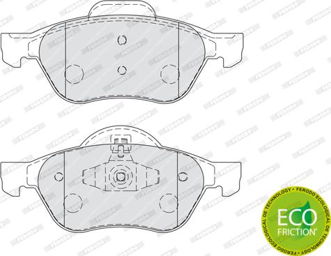 Ferodo FDB1866 - Тормозные колодки, дисковые, комплект parts5.com