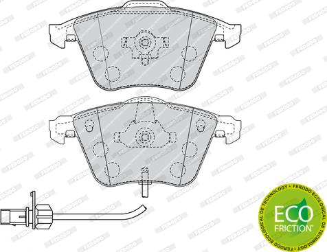 Ferodo FDB1827 - Тормозные колодки, дисковые, комплект parts5.com