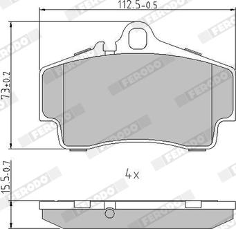 Ferodo FDB1308 - Тормозные колодки, дисковые, комплект parts5.com