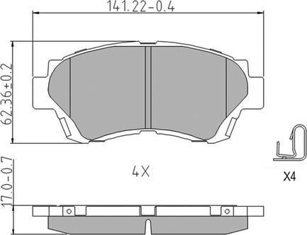 Ferodo FDB868 - Тормозные колодки, дисковые, комплект parts5.com