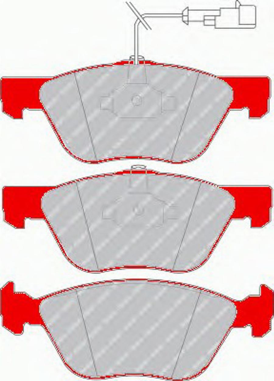 Ferodo FDS1052 - Тормозные колодки, дисковые, комплект parts5.com