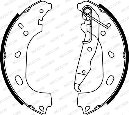 Ferodo FSB4055 - Комплект тормозных колодок, барабанные parts5.com