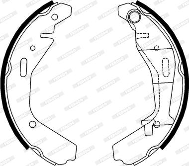 Ferodo FSB4007 - Комплект тормозных колодок, барабанные parts5.com