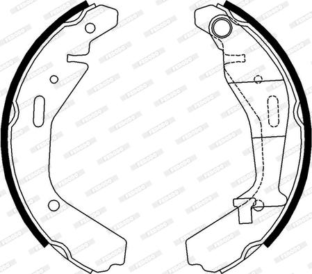 Ferodo FSB4007 - Комплект тормозных колодок, барабанные parts5.com