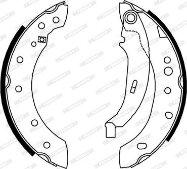 Ferodo FSB4012 - Комплект тормозных колодок, барабанные parts5.com