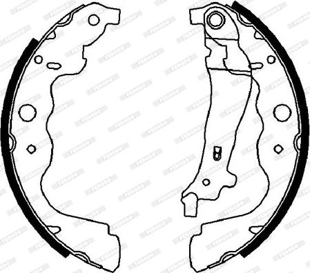 Ferodo FSB4031 - Комплект тормозных колодок, барабанные parts5.com