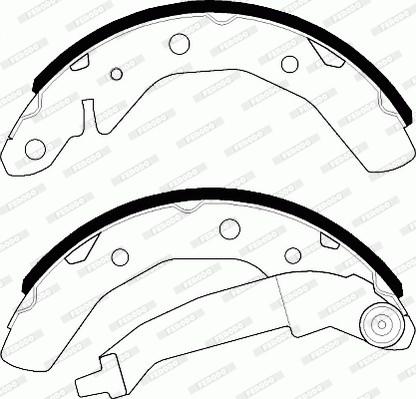 Ferodo FSB566 - Комплект тормозных колодок, барабанные parts5.com