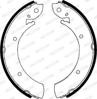 Ferodo FSB589 - Комплект тормозных колодок, барабанные parts5.com