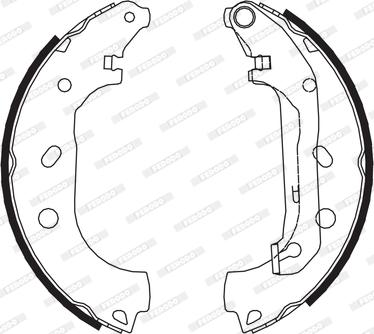 Ferodo FSB648 - Комплект тормозных колодок, барабанные parts5.com