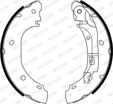 Ferodo FSB652 - Комплект тормозных колодок, барабанные parts5.com