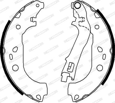 Ferodo FSB676 - Комплект тормозных колодок, барабанные parts5.com