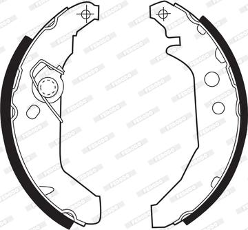 Ferodo FSB265 - Комплект тормозных колодок, барабанные parts5.com