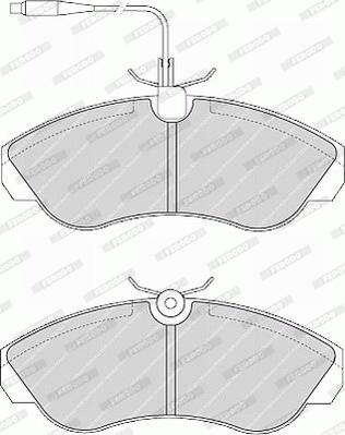 Ferodo FVR968 - Тормозные колодки, дисковые, комплект parts5.com