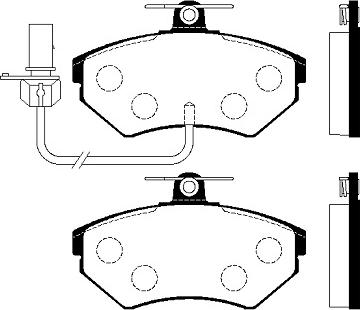 VW 8E0 698 151 AB - Тормозные колодки, дисковые, комплект parts5.com