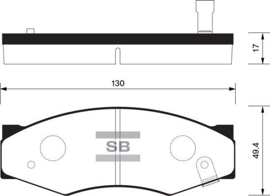 AISIN SN225P - Тормозные колодки, дисковые, комплект parts5.com