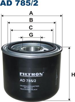 Filtron AD 785/2 - Патрон осушителя воздуха, пневматическая система parts5.com