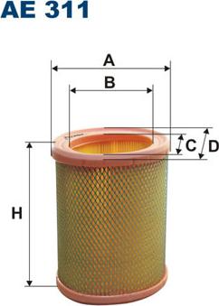 Filtron AE311 - Воздушный фильтр parts5.com