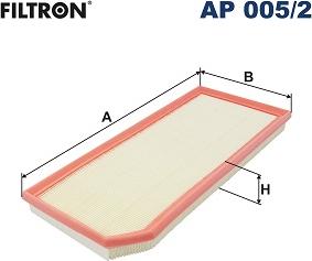 Filtron AP 005/2 - Воздушный фильтр parts5.com