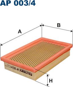 Filtron AP003/4 - Воздушный фильтр parts5.com