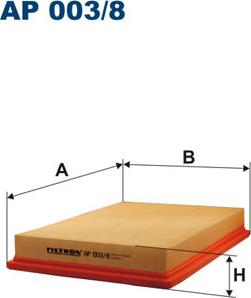 Filtron AP003/8 - Воздушный фильтр parts5.com