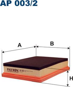 Filtron AP003/2 - Воздушный фильтр parts5.com