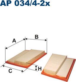 Filtron AP034/4-2x - Воздушный фильтр parts5.com