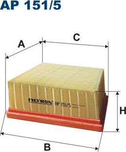 Filtron AP151/5 - Воздушный фильтр parts5.com