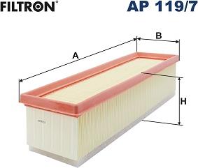 Filtron AP 119/7 - Воздушный фильтр parts5.com