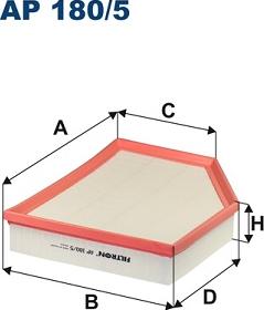 Filtron AP 180/5 - Воздушный фильтр parts5.com