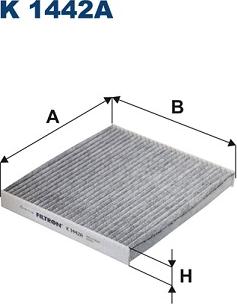 Filtron K 1442A - Фильтр воздуха в салоне parts5.com