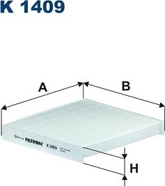 Filtron K 1409 - Фильтр воздуха в салоне parts5.com