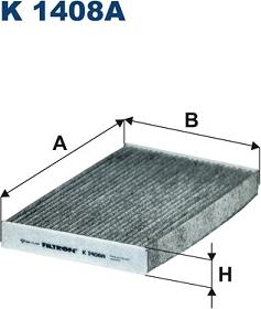 Filtron K 1408A - Фильтр воздуха в салоне parts5.com