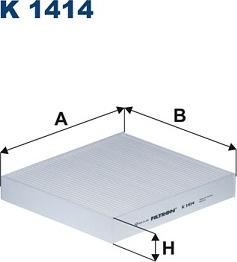 Filtron K 1414 - Фильтр воздуха в салоне parts5.com