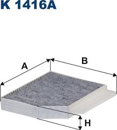 Filtron K 1416A - Фильтр воздуха в салоне parts5.com