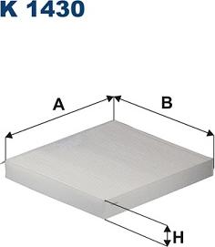 Filtron K 1430 - Фильтр воздуха в салоне parts5.com