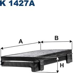 Filtron K 1427A - Фильтр воздуха в салоне parts5.com