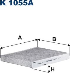 Filtron K 1055A - Фильтр воздуха в салоне parts5.com