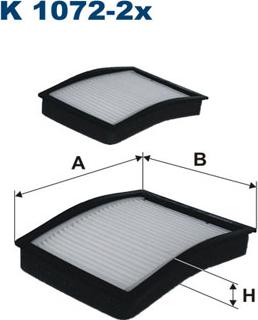 Filtron K1072-2x - Фильтр воздуха в салоне parts5.com