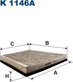 Filtron K1146A - Фильтр воздуха в салоне parts5.com