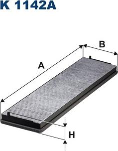 Filtron K 1142A - Фильтр воздуха в салоне parts5.com